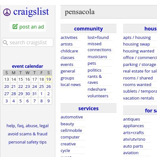 pensacola craigslist